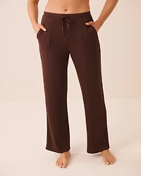 Pantalon en maille côtelée