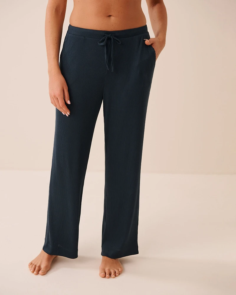 Pantalon en maille côtelée