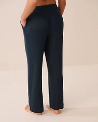 Pantalon en maille côtelée
