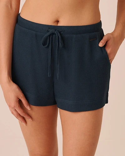 Short en maille côtelée