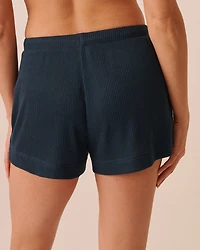 Short en maille côtelée