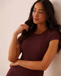T-shirt manches courtes en modal côtel