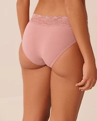Cotton and Lace Band Bikini Panty
