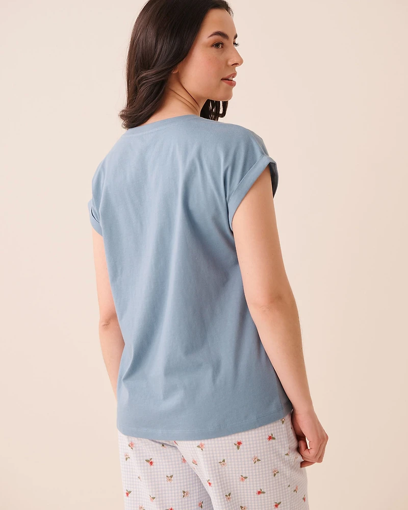 Tomato Print Cotton Short Sleeve T-shirt