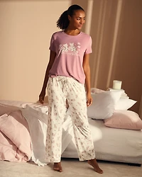 Leopard Flower Print Super Soft Pajama Pants