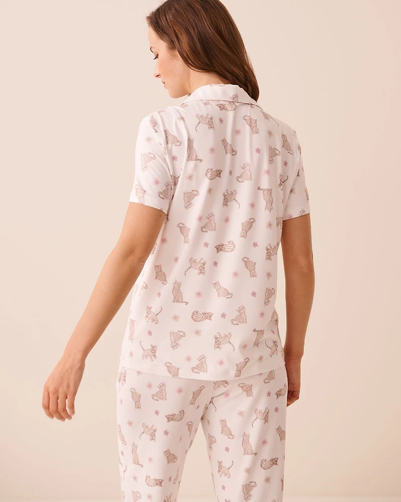 Chemisier manches courtes ultra doux