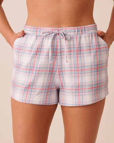Short de pyjama en coton rayures multicolores