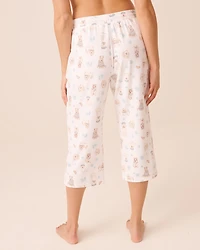 Dog Print Soft Knit Pajama Capris