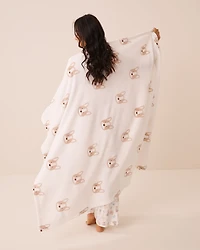 Couverture en peluche douce imprimé chien