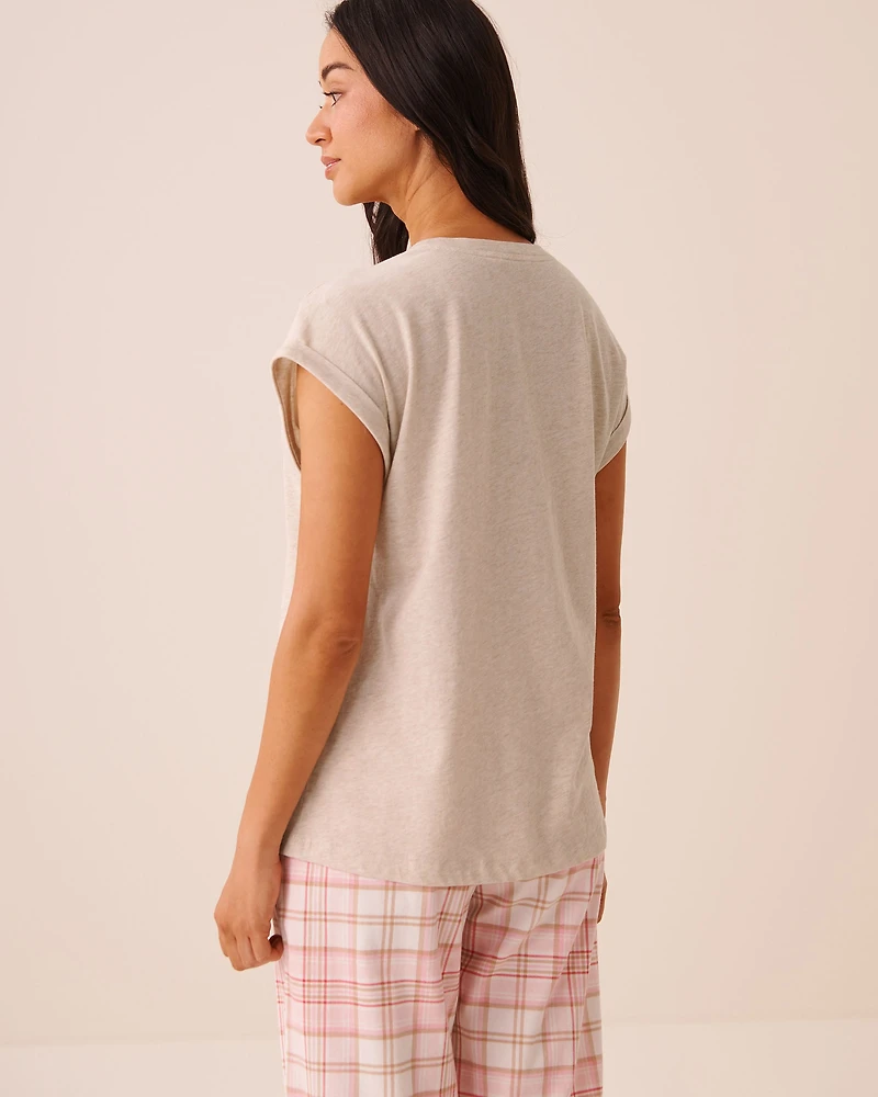 T-shirt manches courtes en coton imprimé tomates
