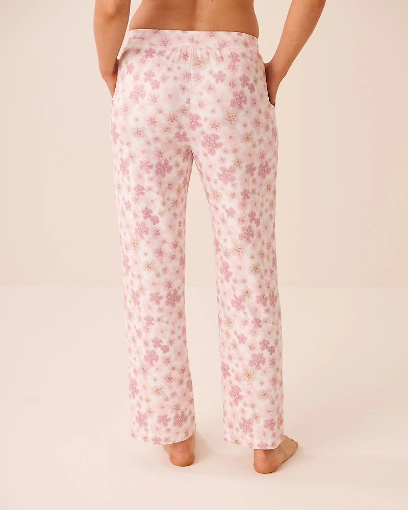 Leopard Flower Print Super Soft Pajama Pants