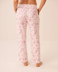 Leopard Flower Print Super Soft Pajama Pants