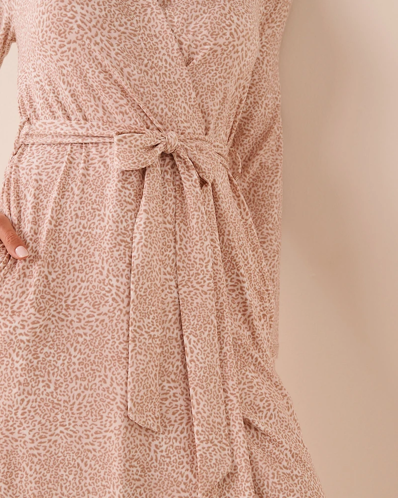 Kimono ultra doux imprimé léopard