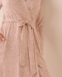 Kimono ultra doux imprimé léopard