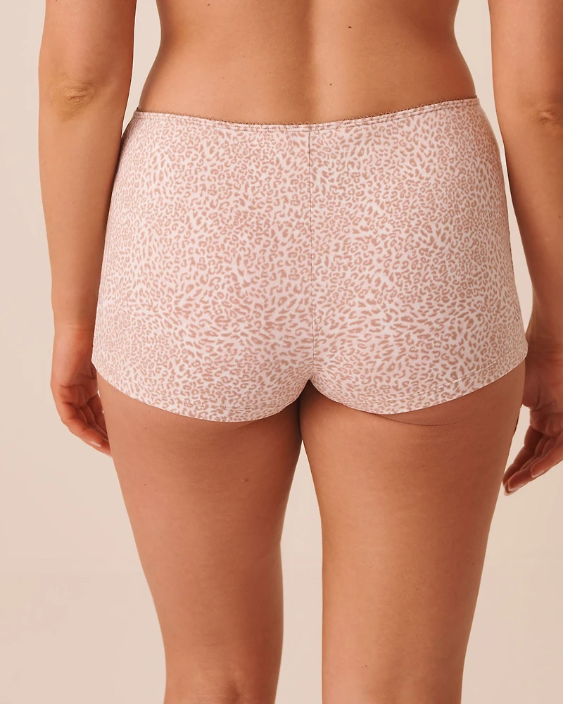 Short ultra doux de pyjama imprimé léopard