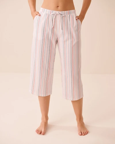Capri de pyjama en coton imprimé tomates