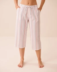 Capri de pyjama en coton imprimé tomates