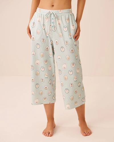 Capri de pyjama ultra doux imprimé chiens parisiens