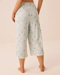 Capri de pyjama ultra doux imprimé chiens parisiens