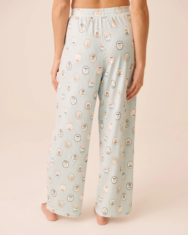 Pantalon de pyjama ultra doux imprimé chiens parisiens