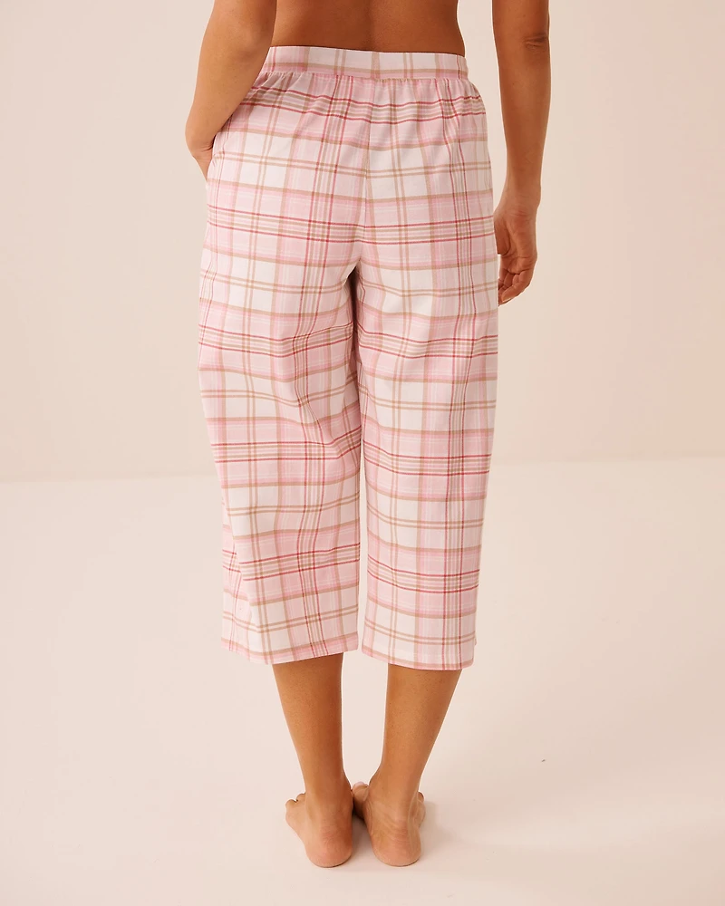Capri de pyjama en coton imprimé tomates