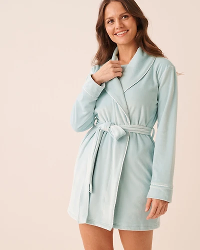 Robe de chambre en velours peluche