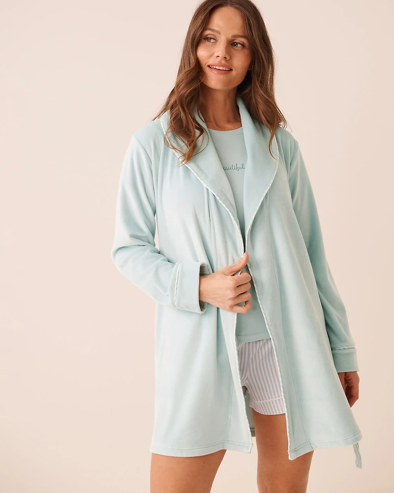 Robe de chambre en velours peluche