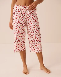 Tomato Print Cotton Pyjama Capris
