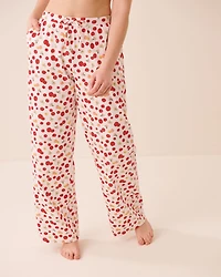 Pantalon de pyjama en coton imprimé vache écossaise