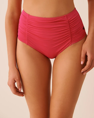 Bas de bikini taille haute plissée HABANERO