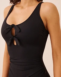 IRENA Built-in Control Knotted One-piece Swimsuit