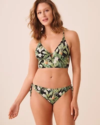 Haut de bikini triangle long EARTHY GREEN