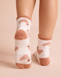 Bas poule en peluche douce