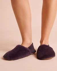 Ribbed Back Soft Plush Slipper Socks