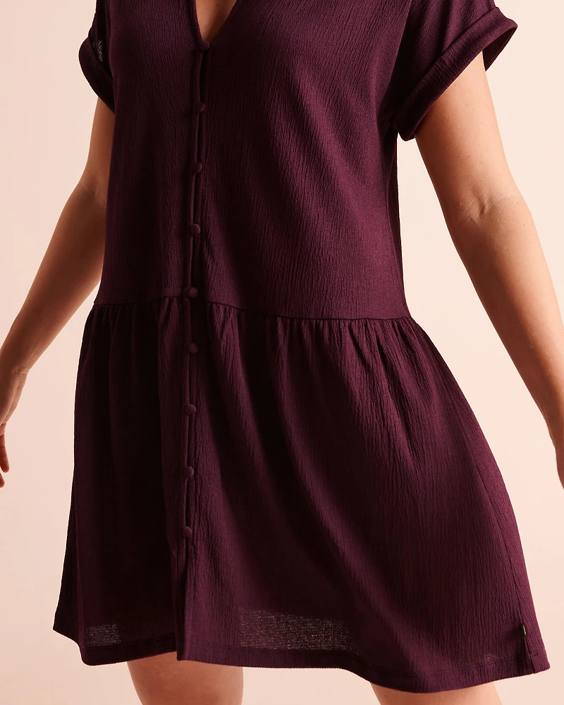 Crinkle Tiered Short Dress