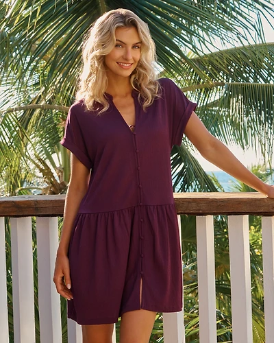 Crinkle Tiered Short Dress
