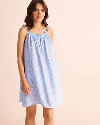 Ditsy Floral High-Neck Short Dress