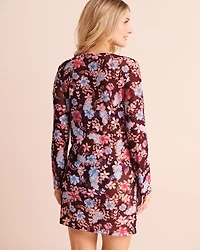 Tropical Floral Mesh Short Dress