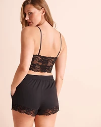 Lace-Trim Crop Cami Top