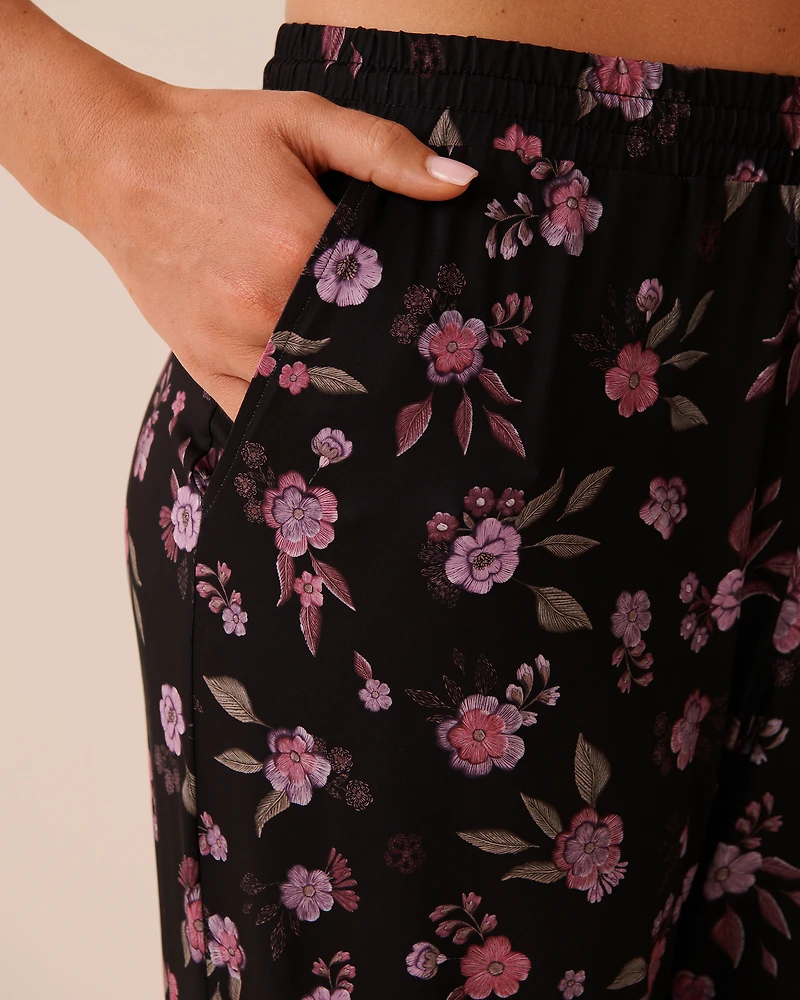 Pantalon de pyjama imprimé fleuri