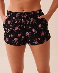 Floral Print Pajama Shorts