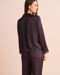 Satin Long Sleeve Button-down Shirt