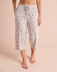 Capri de pyjama en jersey doux imprimé nœuds