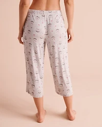 Capri de pyjama en jersey doux imprimé nœuds