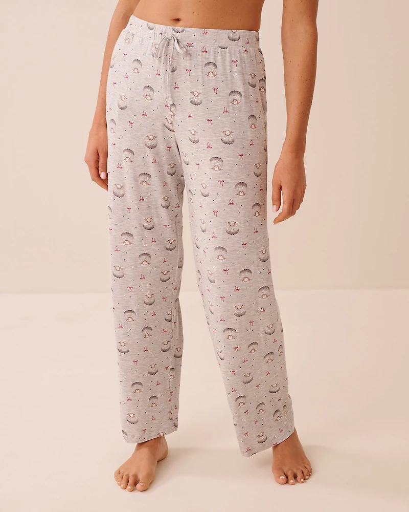 Pantalon de pyjama en jersey doux imprimé nœuds