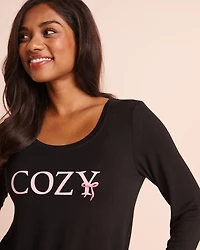Cozy Print Soft Jersey Long Sleeve Shirt