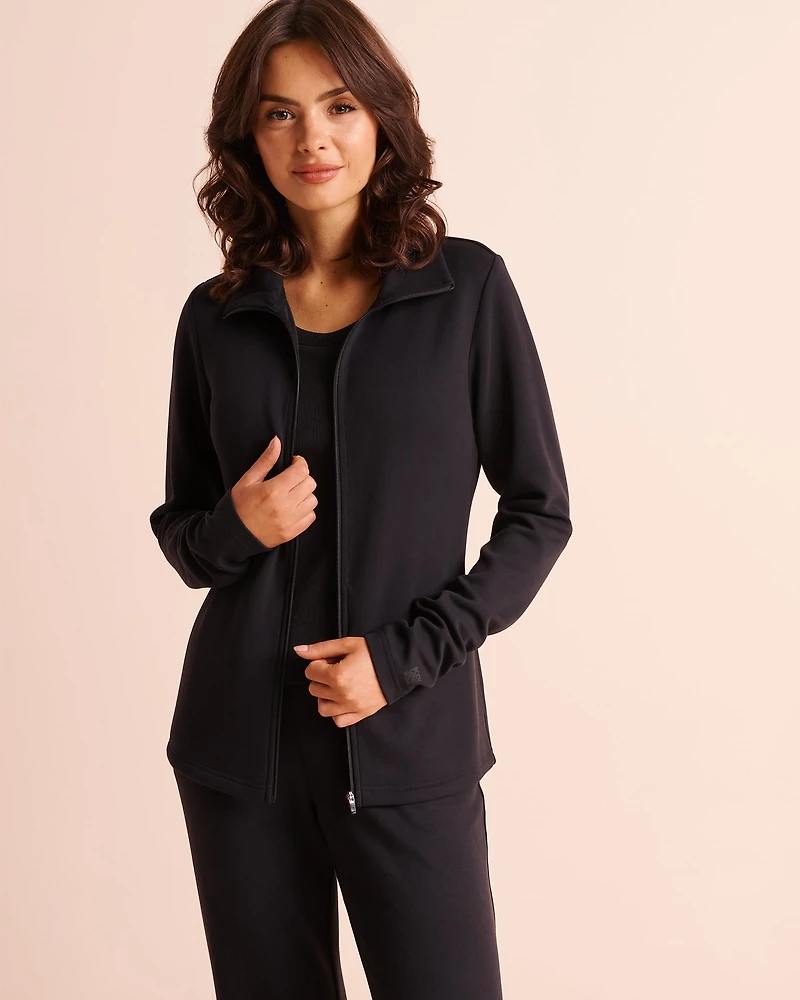 Double-knit Zip-up Sweatshirt