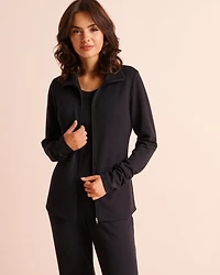Double-knit Zip-up Sweatshirt