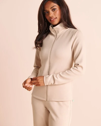 Double-knit Zip-up Sweatshirt