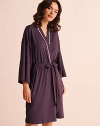 Lace-Trim Super Soft Kimono